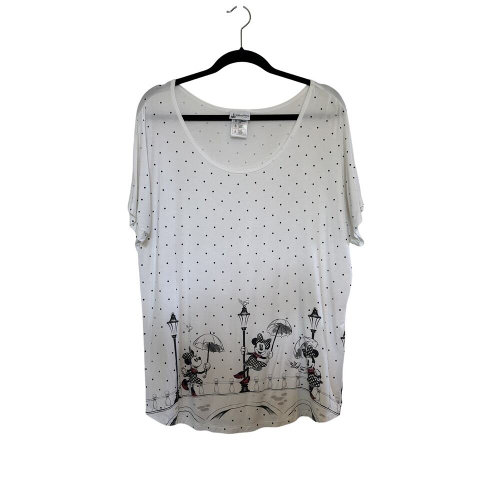 Disney Parks Minnie Mouse Umbrella Tee Polka Dot Size XL Disney Travel Vacation